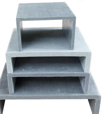 C hình dạng FRP Pultruded hồ sơ tùy chỉnh chiều cao và trọng lượng nhẹ, vật liệu chống ăn mòn