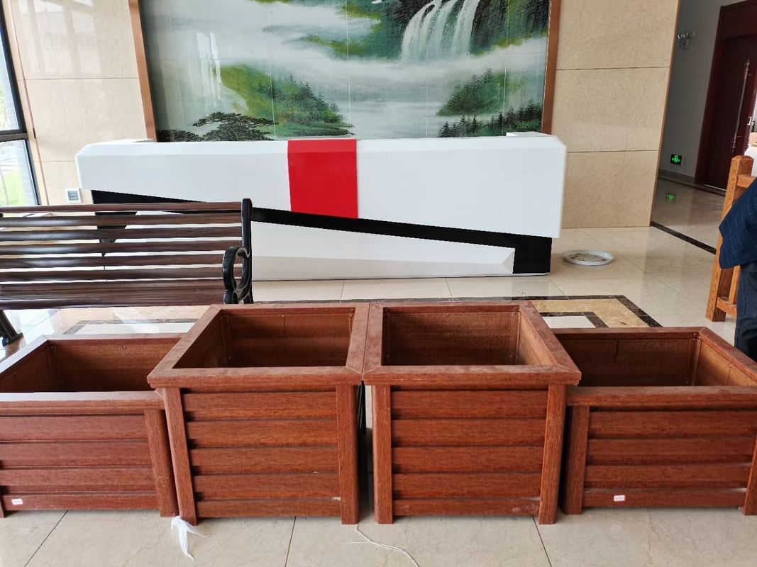 Hộp hoa hạt gỗ được củng cố bằng sợi thủy tinh cho khách sạn vườn hoặc quảng trường xã hội