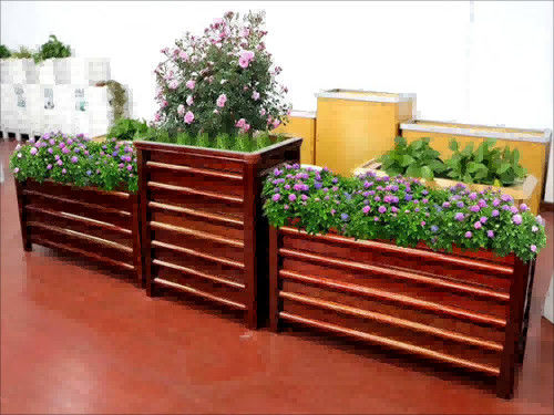 Hộp hoa hạt gỗ được củng cố bằng sợi thủy tinh cho khách sạn vườn hoặc quảng trường xã hội
