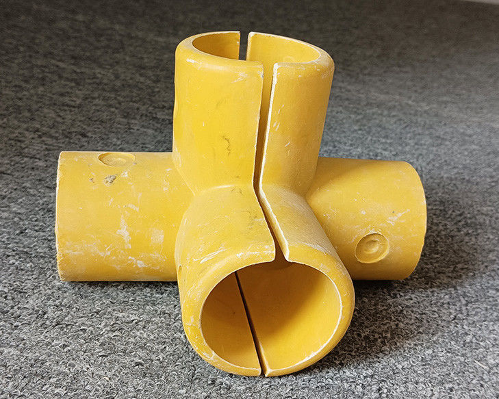 50mm ống tròn sợi thủy tinh FRP tay cầm gắn khuỷu tay Base Tee Four Way Connector