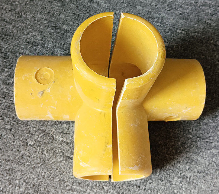 50mm ống tròn sợi thủy tinh FRP tay cầm gắn khuỷu tay Base Tee Four Way Connector