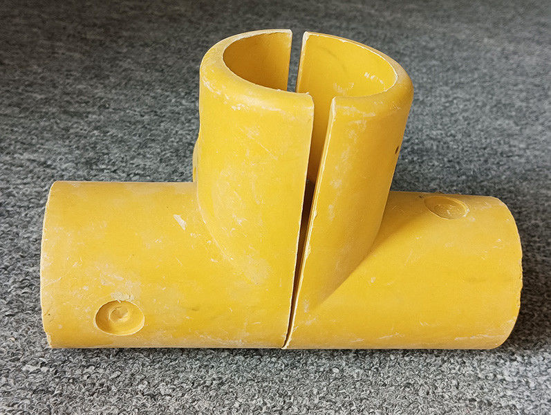 50mm ống tròn sợi thủy tinh FRP tay cầm gắn khuỷu tay Base Tee Four Way Connector