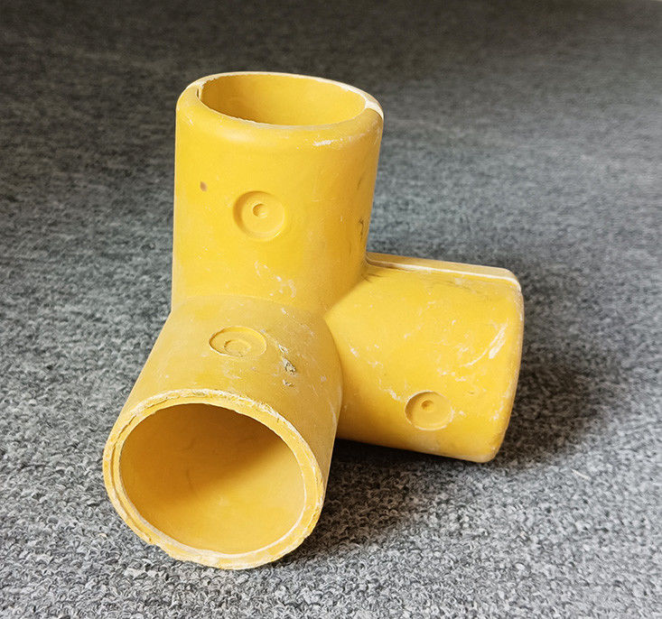 50mm ống tròn sợi thủy tinh FRP tay cầm gắn khuỷu tay Base Tee Four Way Connector