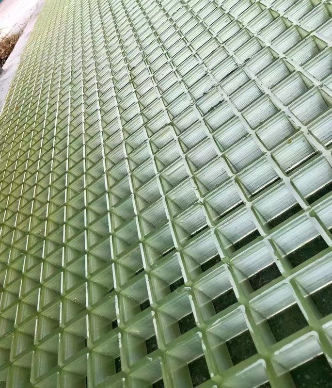 Pure Resin Grille FRP Grating Walkway Or Platform Use In 38*38*38mm Customized Panel Size (Số màu nhựa tinh khiết)